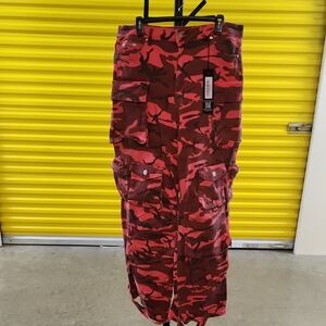 Red Camouflage Cargo Pants